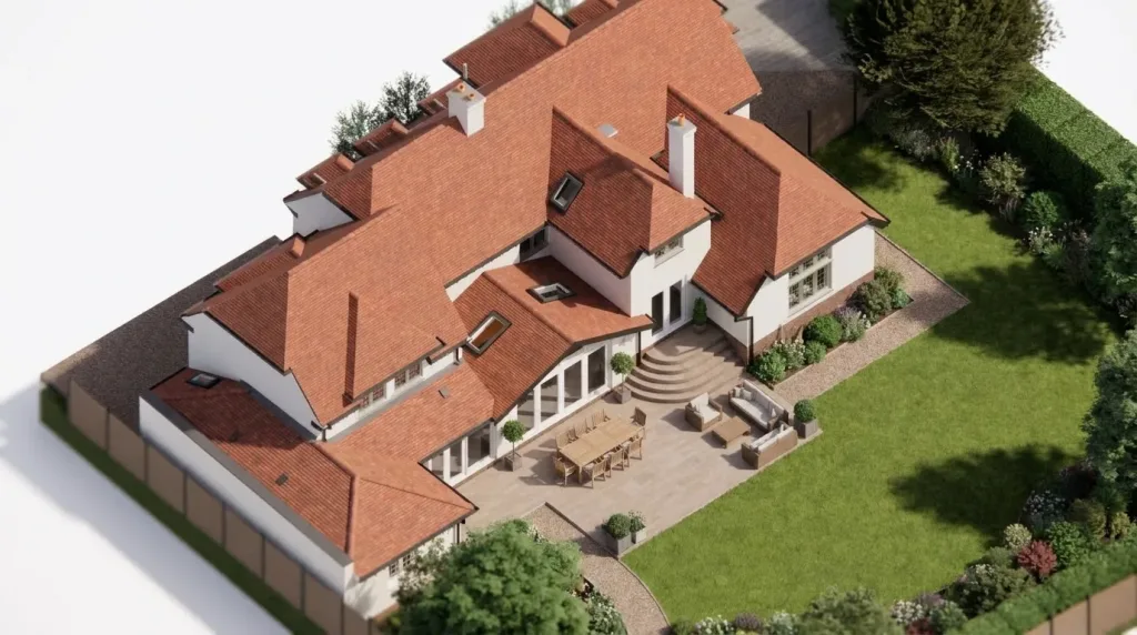 Coldharbour - Tonbridge - Residential Extension - Axonometric view