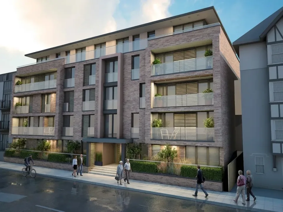 Corona - Leigh - Flats - Concept render CGI