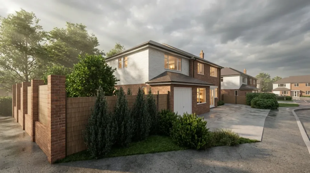 Loampits - Tonbridge, Kent - Residential Extension - External CGI Side Extension with cladding