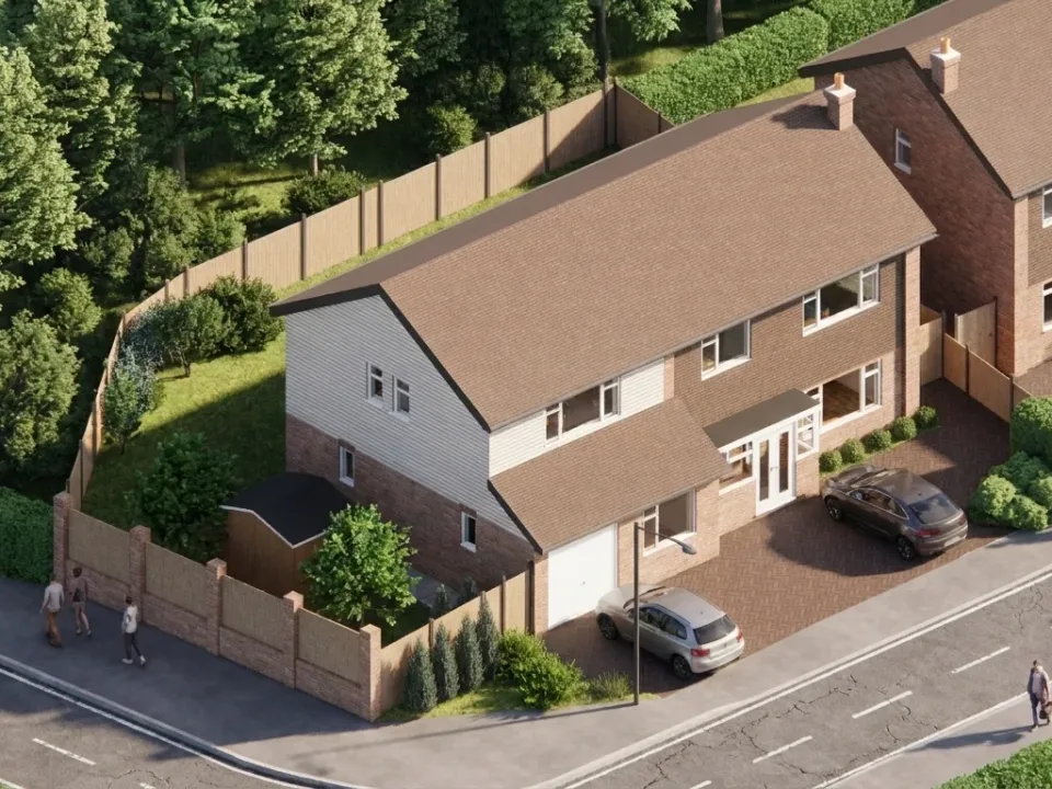 Loampits - Tonbridge - Residential Extension -  axo cgi