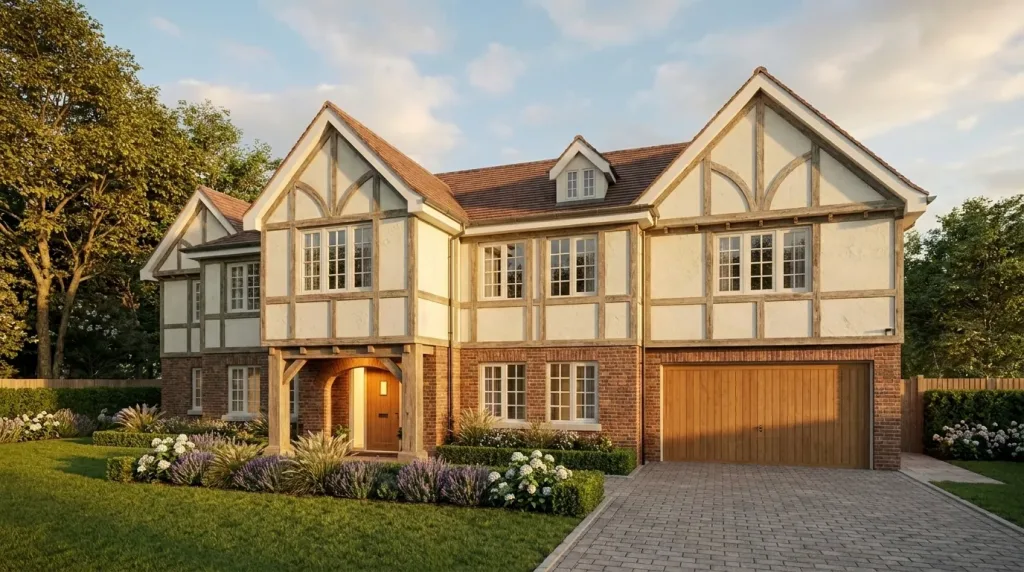 Springfield - Oxted - New Build - Front render tudor style