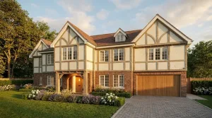 Springfield - Oxted - New Build - Front render tudor style