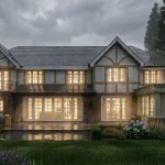 Springfield - Oxted - New Build - Rear view atmospheric CGI photorealistic