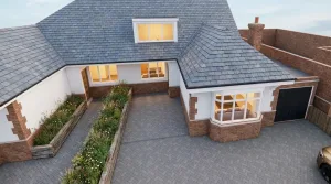 The Fairway - Leigh - Residential Extension - Front cgi realistic 2