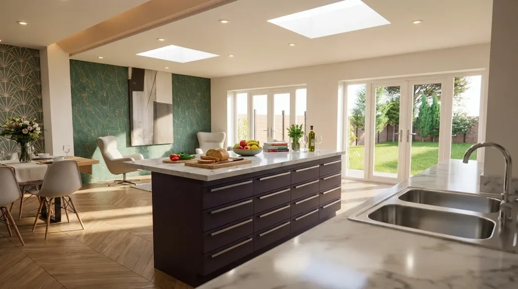 The Fairway - Leigh - Residential Extension - Internal CGI Rear extension refurbishment
