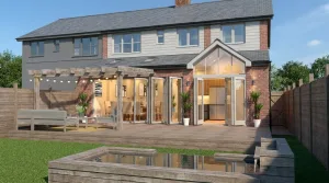 Westwood - Eastwood - Residential Extension - Rear extension with apex roof and pergola