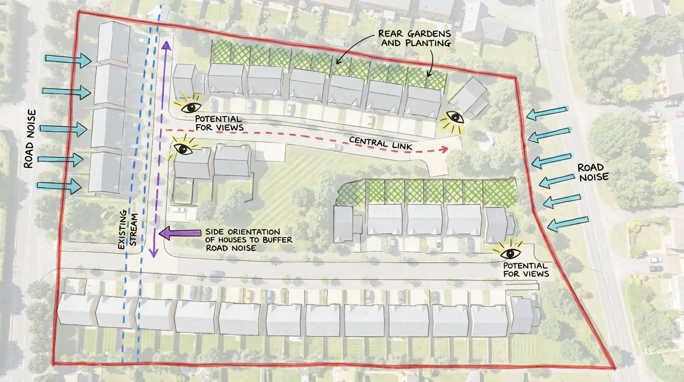 Willow Lane - Paddock Wood - Masterplan - Residential development constraints